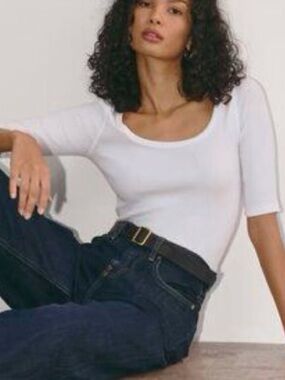 Everlane Rib Scoop-Neck Tee